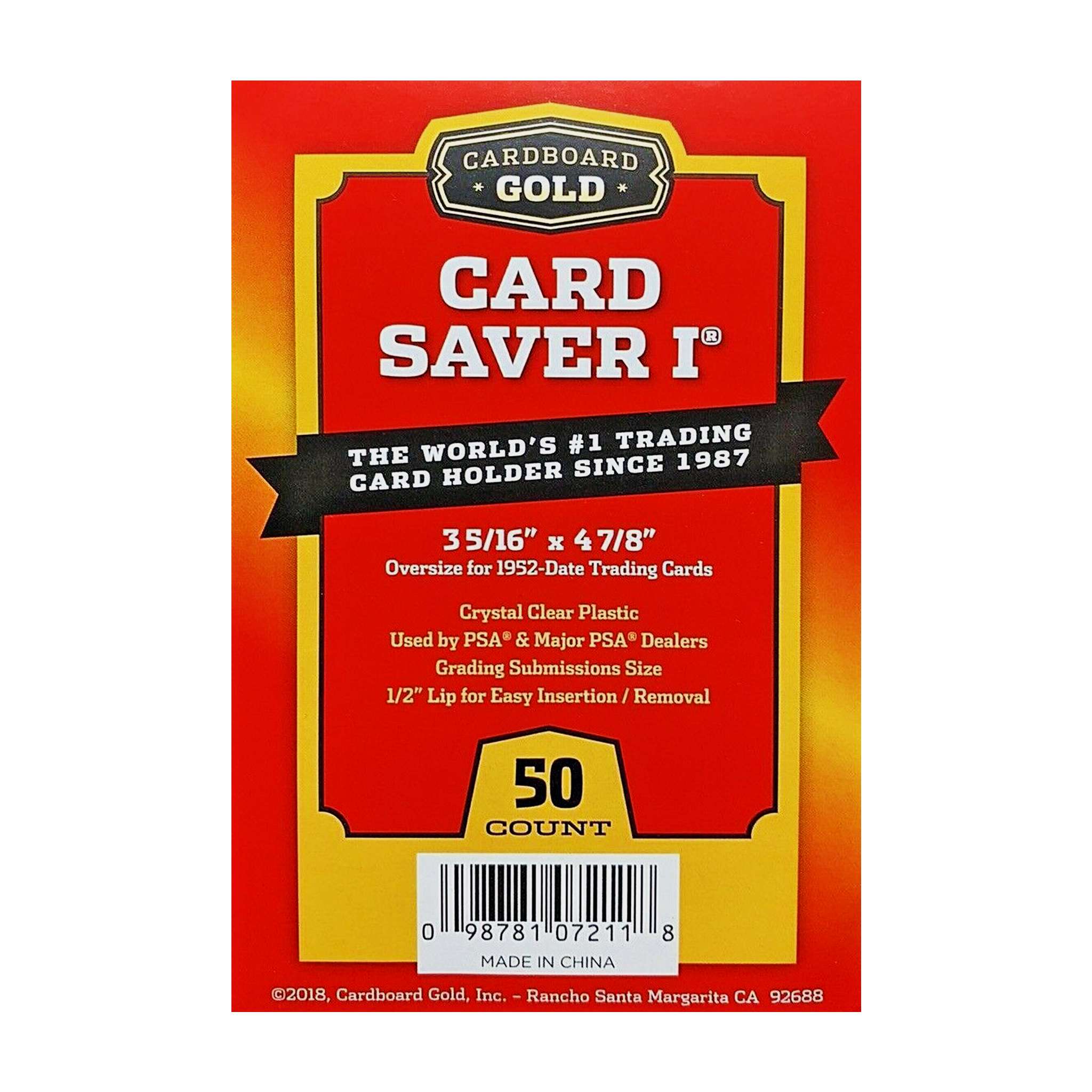 Semi-Rigid Card Saver 1 (50ct) for Standard Size Cards - TCG Tower