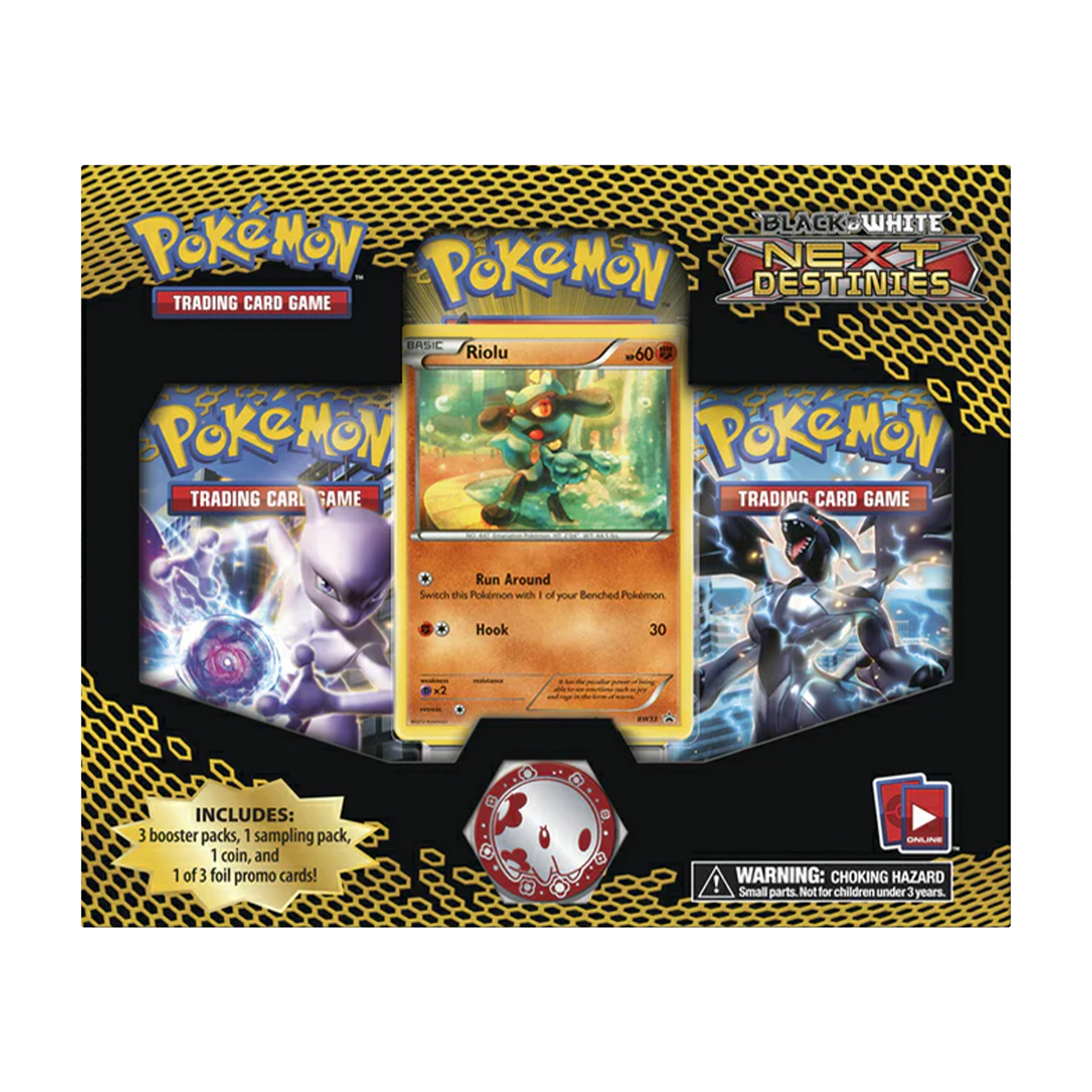 Pokemon Next Destinies 3 Pack Blister (Riolu) - TCG Tower