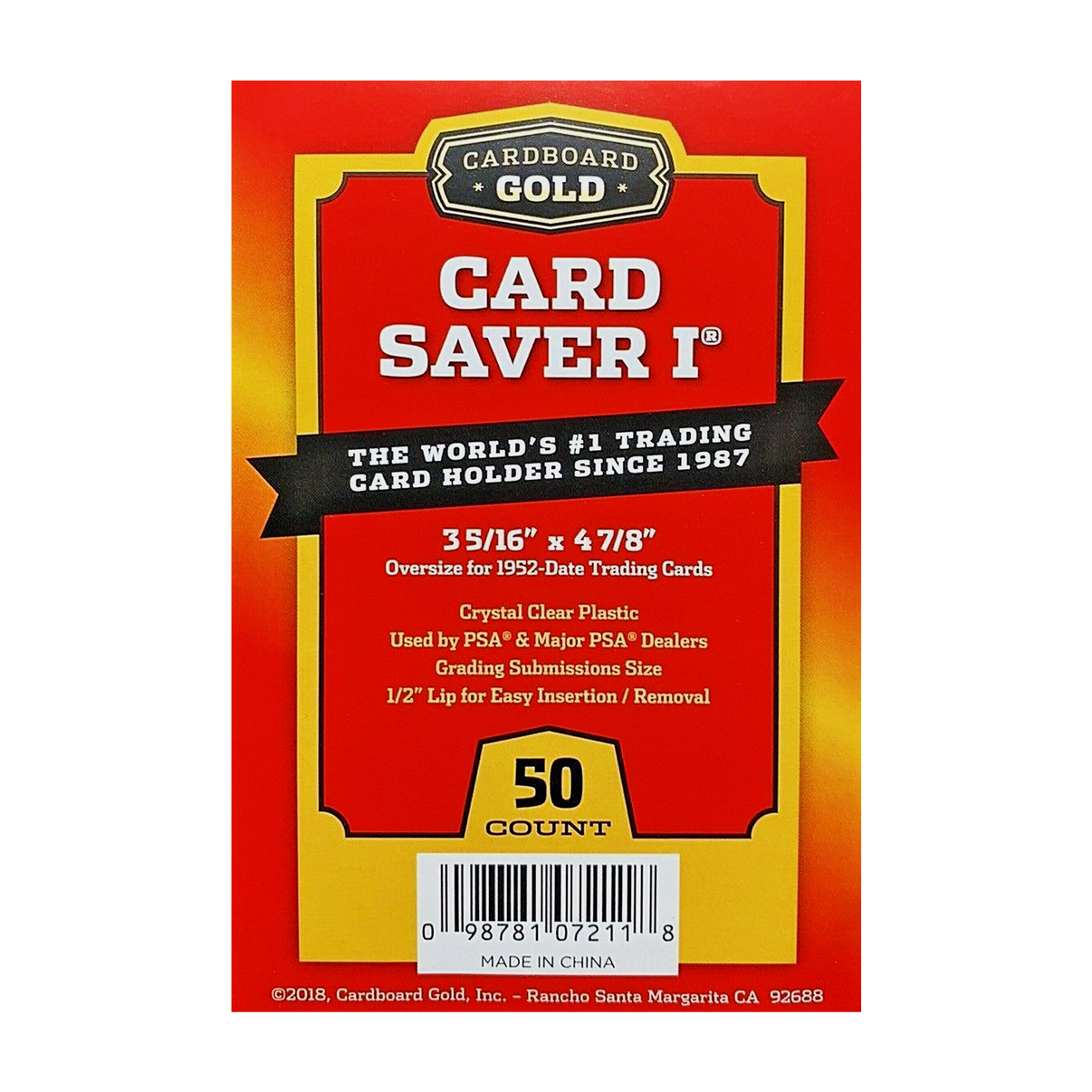 SemiRigid Card Saver 1 (50ct) for Standard Size Cards TCG Tower