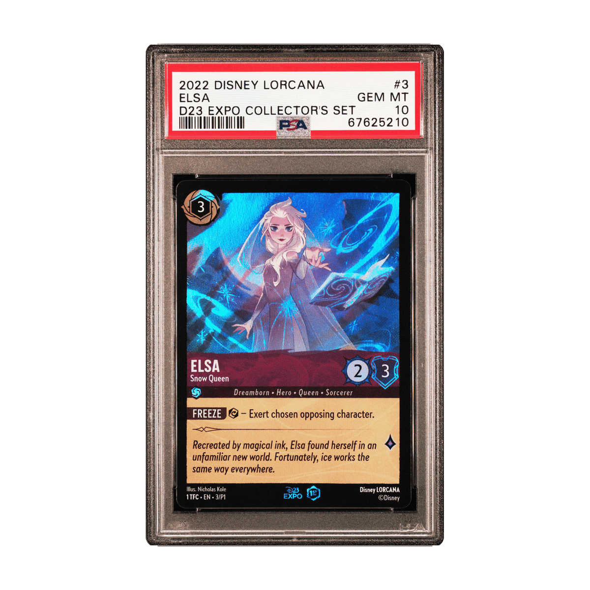 Disney Lorcana Elsa - Snow Queen #3 D23 Expo PSA 10 | eBay